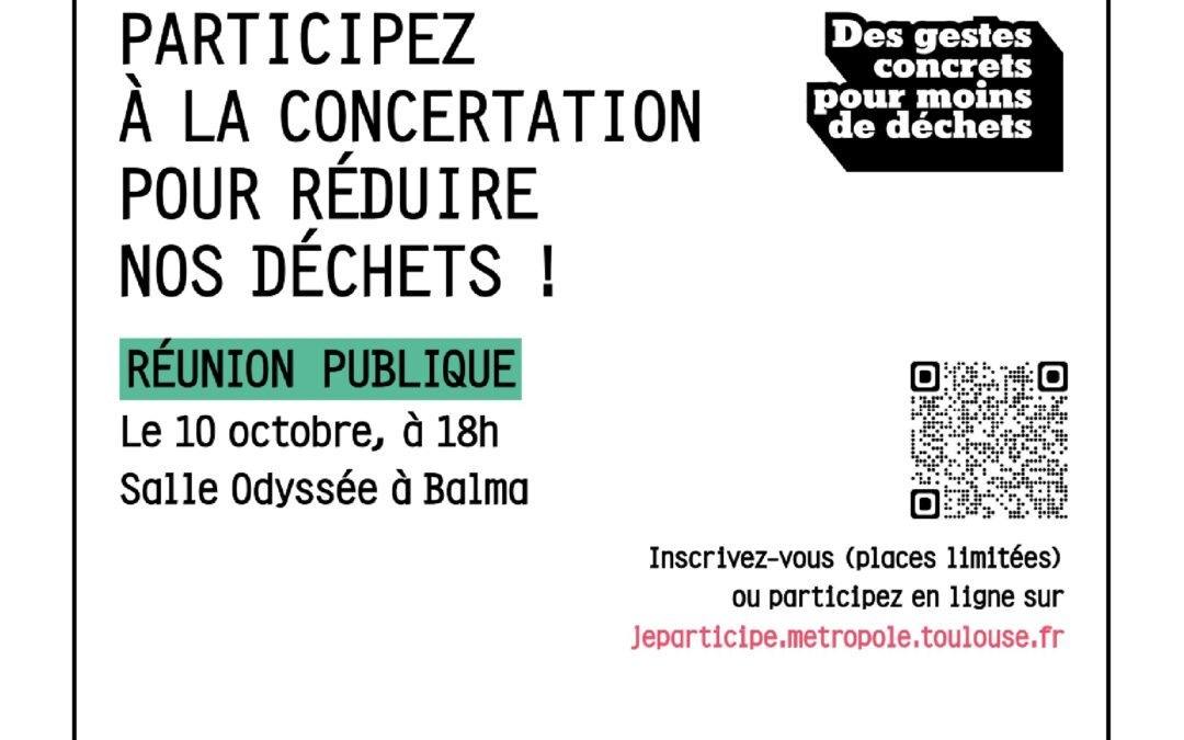 Concertation publique sur la réduction de nos déchets